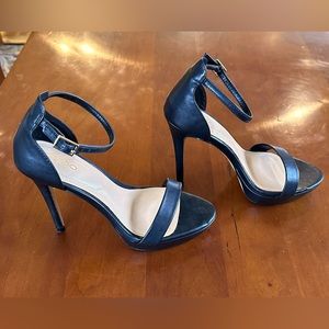Aldo Black Leather High Heel Shoes - Size 7.5